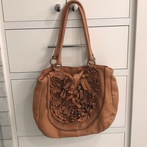 Anthropologie lucky penny light brown purse
